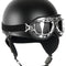 Casque d'entraînement demi-coque Mil-Tec coque ABS calotte EPS avec lunettes