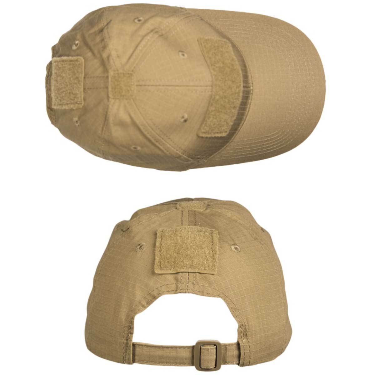 Casquette Mil-Tec Tactical 65 % polyester 35 % coton avec trois surfaces auto-agrippantes et boucle réglable