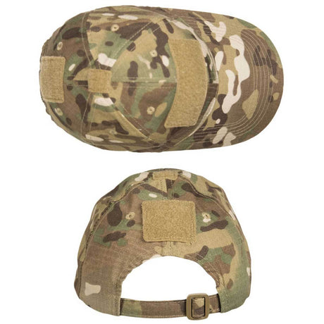 Casquette Mil-Tec Tactical 65 % polyester 35 % coton avec trois surfaces auto-agrippantes et boucle réglable