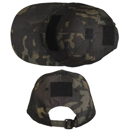 Casquette Mil-Tec Tactical 65 % polyester 35 % coton avec trois surfaces auto-agrippantes et boucle réglable