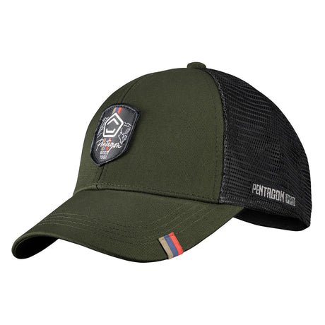Casquette Pentagon Revenant Trucker coton et filet polyester avec écusson blason