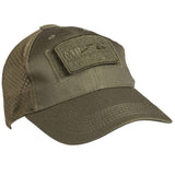 Casquette baseball tactique Mil-Tec en mesh polyester-coton avec deux surfaces auto-agrippantes pour patches