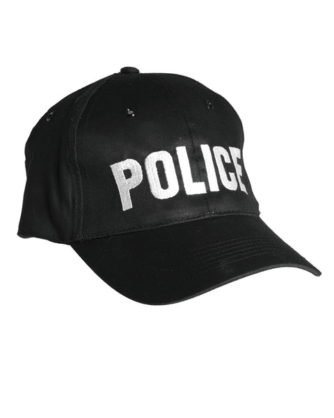 Casquette de baseball Mil-Tec en coton avec marquage POLICE brodé et clip de réglage