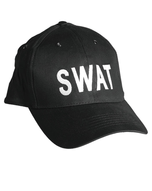 Casquette de baseball Mil-Tec en coton marquage SWAT brodé et tour de tête réglable