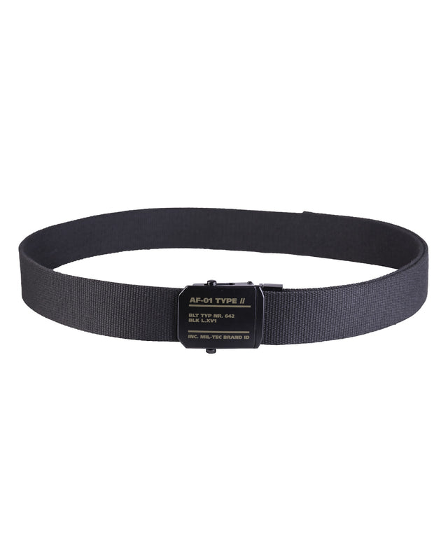 Ceinture Mil-Tec AF-01 en polyester largeur 4 cm boucle métallique mate 130 cm réglable
