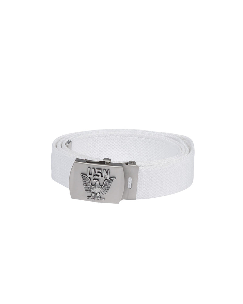 Ceinture de pantalon type US Mil-Tec en coton 3 cm à boucle insigne US Navy