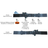 Ceinture holster Patrol Equipement Discret 10 cm à holster rigide et porte-chargeurs