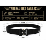 Ceinturon tactique Yucon nylon 3,8 cm boucle acier à dégagement rapide