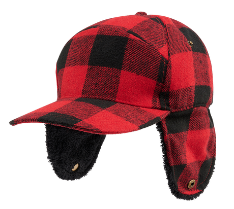 Chapeau d'hiver Brandit Lumberjack doublé fausse fourrure visière 7,5 cm à rabats