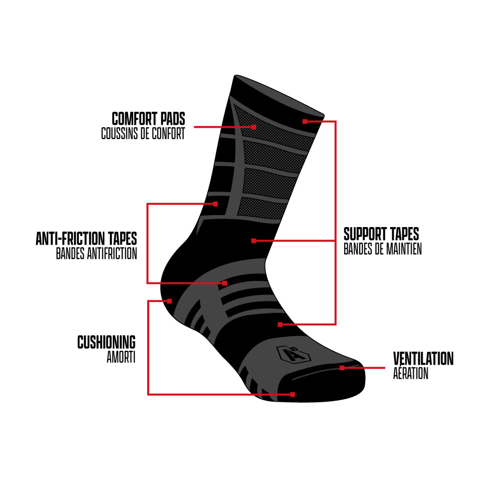 Chaussettes A10 Equipment Impact 9 Summer respirantes tige 9 pouces