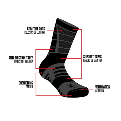 Chaussettes A10 Equipment Impact 9 Summer respirantes tige 9 pouces