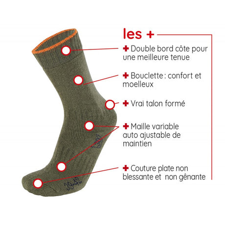 Chaussettes Estex Chasse 2 paires