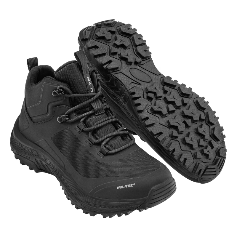 Chaussures Mil-Tec Assault Mid tige polyester-polyuréthane semelle Gummi-Phylon mesh respirant Speed Lace