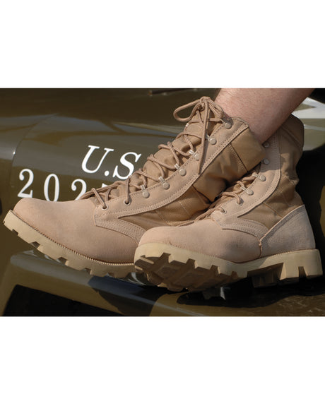 Chaussures Mil-Tec Speed Lace zone chaude en Cordura et cuir velours à tige montante