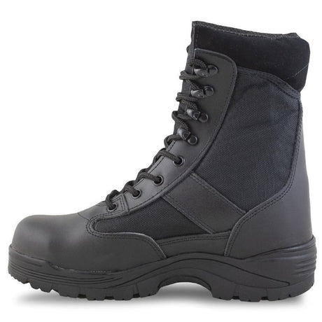 Chaussures coquées Mil-Tec Security en polyester et cuir bovin avec doublure Thinsulate et embout acier