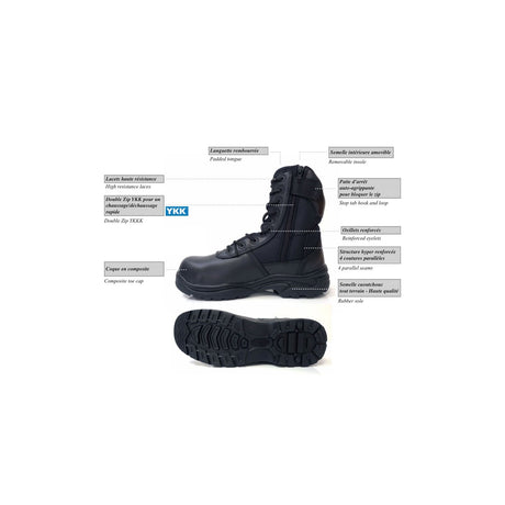 Chaussures de combat Patrol Equipement Rangers cuir et polyester 900D à coque