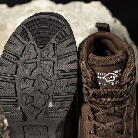 Chaussures de combat Pentagon Scorpion V2 cuir nubuck tige 6 pouces laçage à crochets