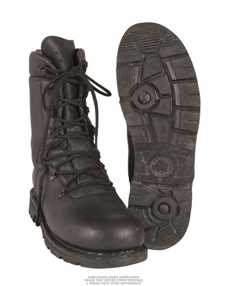 Chaussures de combat de l'ancien modèle Bundeswehr en cuir, semelle caoutchouc