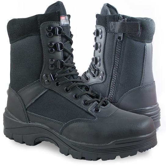 Chaussures d'intervention Mil-Tec à fermeture éclair YKK avec doublure Thinsulate™ et 9 œillets Speed Lace