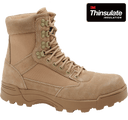 Chaussures tactiques Brandit 9 œillets cuir et nylon isolation Thinsulate tige montante
