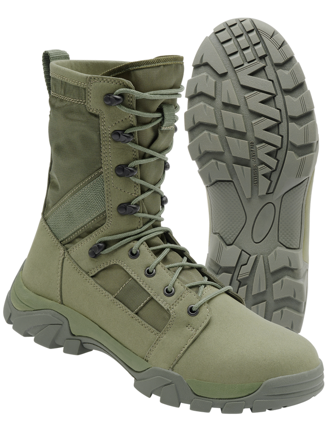 Chaussures tactiques Brandit Defense microfibre et nylon 600D semelle caoutchouc EVA