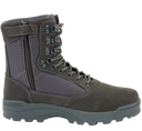 Chaussures tactiques Brandit cuir et nylon glissière latérale isolation Thinsulate