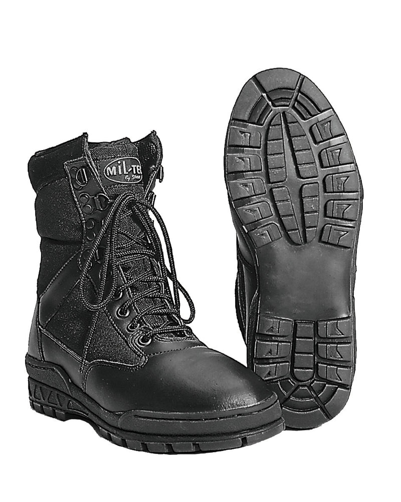 Chaussures tactiques Mil-Tec type SWAT en cuir et polyester doublées Thinsulate 9 œillets