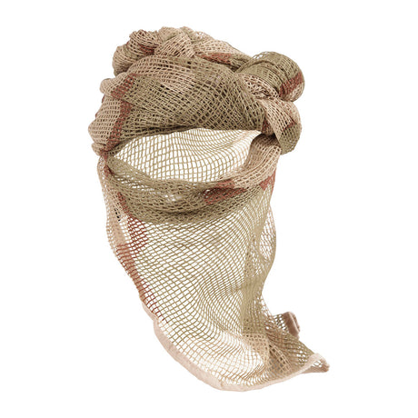 Chèche filet Ares en résille polycoton, foulard et filet de camouflage polyvalent