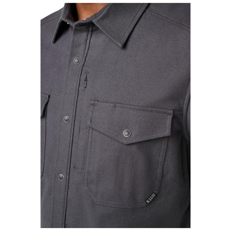 Chemise Austin Flannel 5.11 Tactical en coton gratté à poche à glissière dissimulée