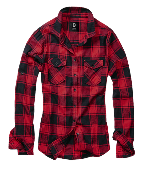 Chemise Brandit Amy coupe femme en flanelle de coton manches longues poches poitrine