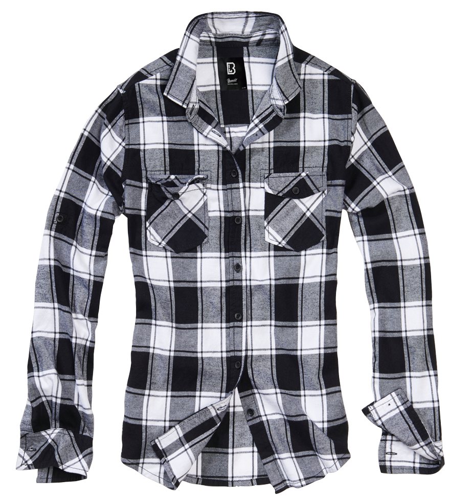 Chemise Brandit Amy coupe femme en flanelle de coton manches longues poches poitrine