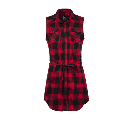 Chemise Brandit Gracey coupe femme à carreaux sans manches deux poches poitrine