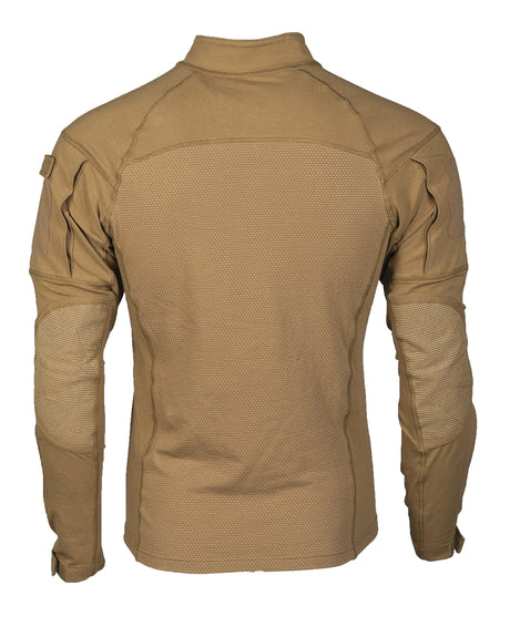 Chemise de combat Mil-Tec Assault en coton elasthanne col montant protege-menton