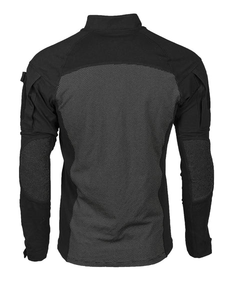 Chemise de combat Mil-Tec Assault en coton elasthanne col montant protege-menton