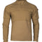Chemise de combat Mil-Tec Assault en coton elasthanne col montant protege-menton