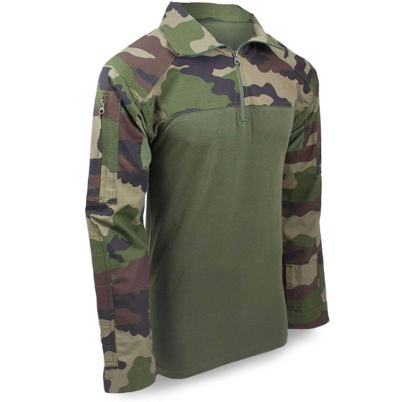 Chemise militaire à manches courtes avec écussons de l'armée de l'air Chemise militaire à manches courtes avec écussons de l'armée de l'air