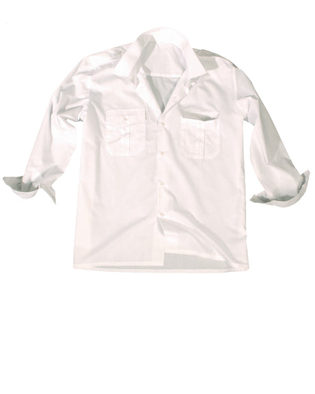 Chemise de service Mil-Tec manches longues en twill polycoton à pattes d'épaule amovibles