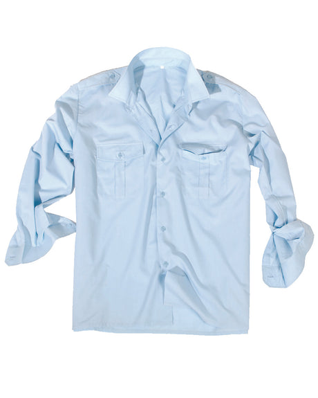 Chemise de service Mil-Tec manches longues en twill polycoton à pattes d'épaule amovibles