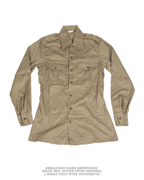 Chemise de service de l'armée italienne en polyester-coton, stock ancien, lot de 10