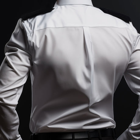 Chemise de service pilote manches longues polycoton 60/40 pattes d'épaules