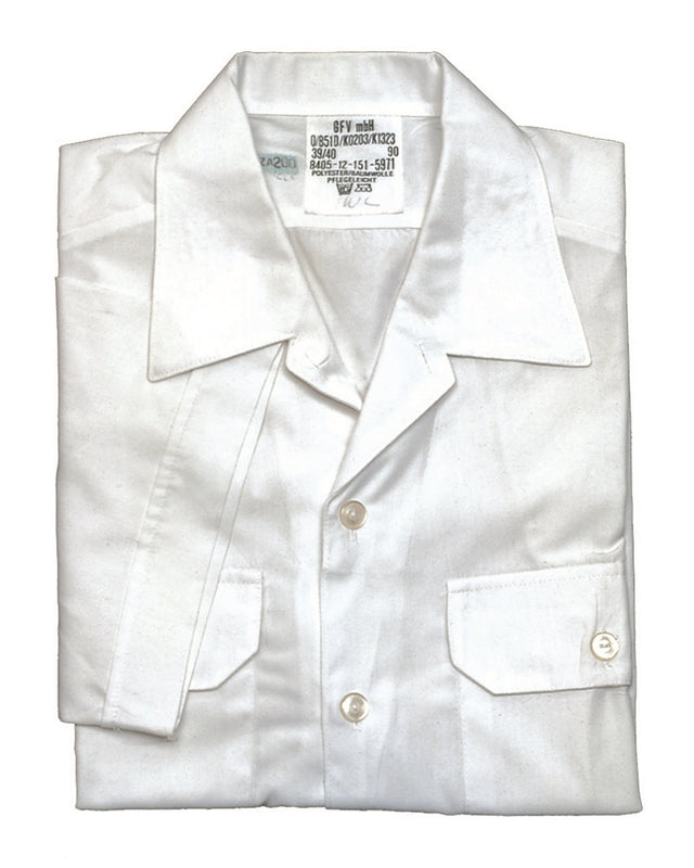Chemise d'uniforme Bundeswehr manches courtes, coton-polyester, surplus d'occasion