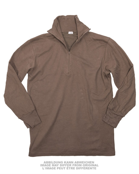 Chemise en tricot Bundeswehr en coton-polyamide à glissière, déjà portée