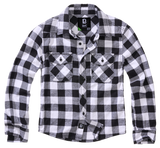 Chemise enfant Brandit à carreaux en flanelle de coton manches longues deux poches