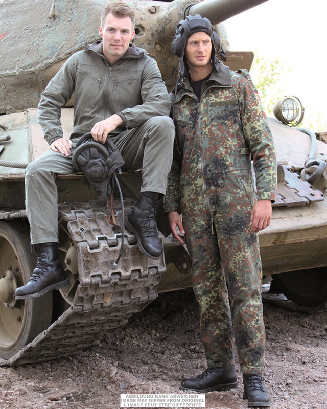 Combinaison d'équipage blindé Bundeswehr en coton doublé, surplus d'occasion