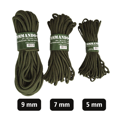 Corde Mil-Tec Commando polypropylène diamètre 5 mm rouleau de 15 m (non certifiée escalade)