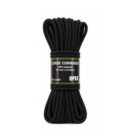 Corde commando OPEX en polyester 15 m diamètre 7 mm pour haubanage et fardelage