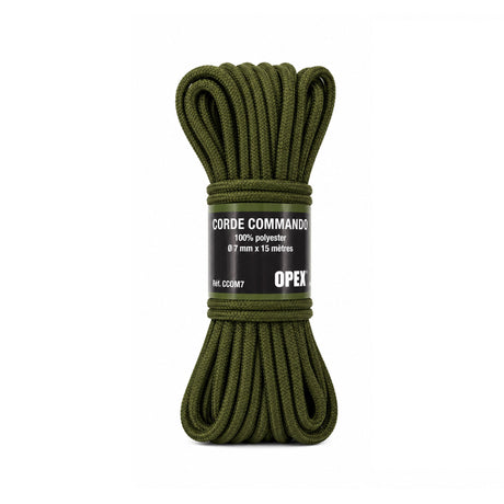 Corde commando OPEX en polyester 15 m diamètre 7 mm pour haubanage et fardelage