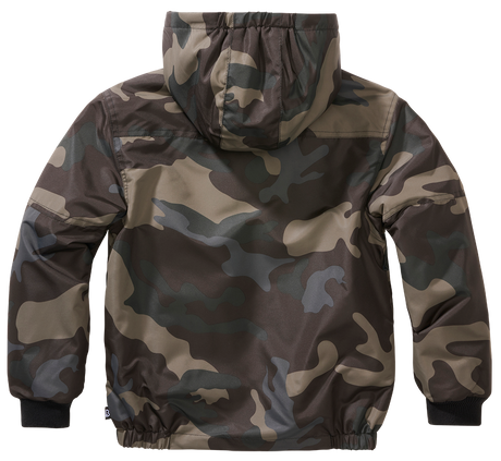 Coupe-vent enfant Brandit Frontzip doublure polaire capuche et trois poches fermées