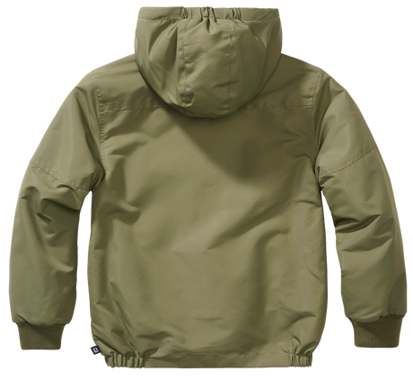 Coupe-vent enfant Brandit Frontzip doublure polaire capuche et trois poches fermées