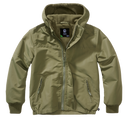 Coupe-vent enfant Brandit Frontzip doublure polaire capuche et trois poches fermées